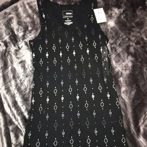 Sonoma black and white ribbed tank top